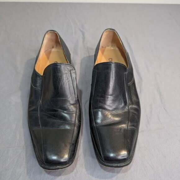 Christian Dior Black Leather Men Slip On Loafers Size 9 - Picture 3 of 11